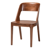 bali & pari Zaskia Mid-Century Modern Natural Brown Acacia Wood Dining Chair